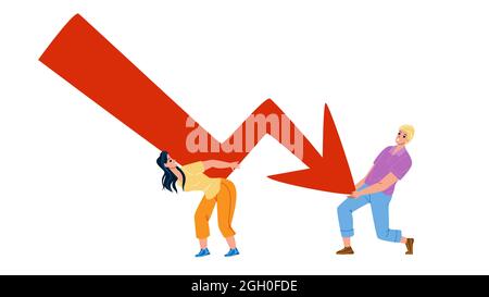Business Financial Crisis Of Businesspeople Vector Stock Vector