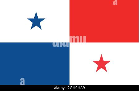Vector illustration of the flag of Panama Stock Vector