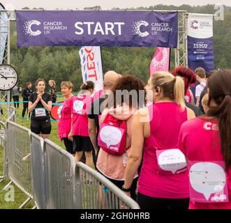 Brentwood, UK. 04th Sep, 2021. Brentwood Essex,4th September 2021 Cancer Research UK Run for Life 10K run at Weald County Park Brentwood Essex Credit: Ian Davidson/Alamy Live News