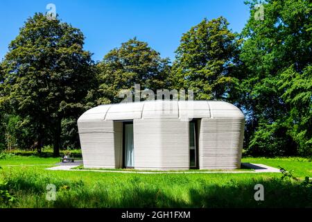 3d-printed Concrete House. Project Milestone Is The Worldâ.s First 