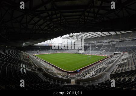 Newcastle, UK. 04th Sep, 2021. A general view of St James' Park, the venue for the Rugby League Magic Weekend fixtures in Newcastle, United Kingdom on 9/4/2021. (Photo by Simon Whitehead/News Images/Sipa USA) Credit: Sipa USA/Alamy Live News Stock Photo