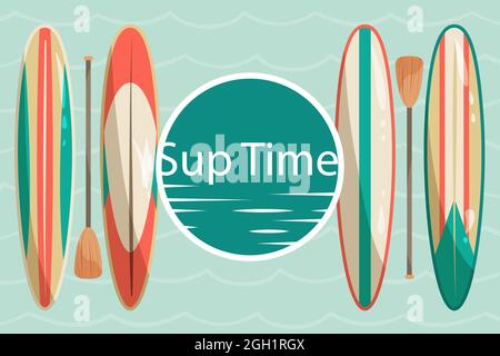 Hand drawn sup background Vector illustration. Stock Vector