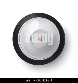 Top view of service desk call bell isolated on white Stock Photo