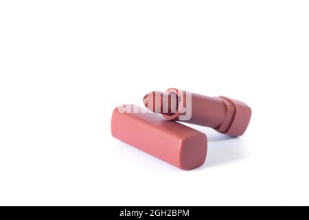 Fashion lipstick isolated on white background, studio photo Stock Photo