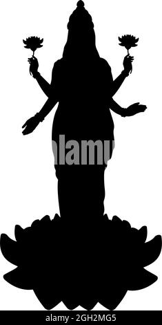 The goddess Lakshmi Diwali festival background vector Stock Vector ...