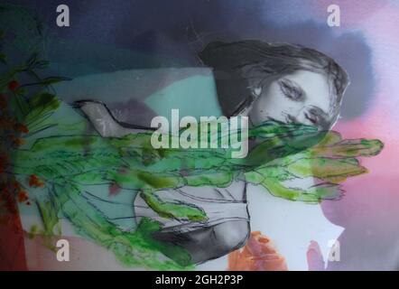 Mixed media collage photo montage Stock Photo