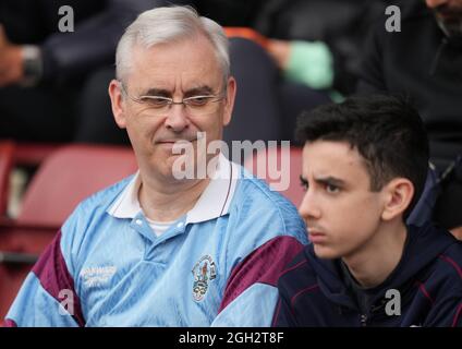 Northampton, UK. 04th Sep, 2021. Scunthorpe United supporters during the Sky Bet League 2 match between Northampton Town and Scunthorpe United at Sixfields Stadium, Northampton, England on 4 September 2021. Photo by Andy Rowland. Credit: PRiME Media Images/Alamy Live News Stock Photo