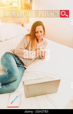 Conceptual caption Workplace Privacy. Concept meaning protection of individual privacy rights in the workplace Creating New And Interesting Online Stock Photo