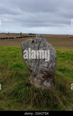 Duddo Five Stones are early Bronze age soft sandstone stones about 4000 years old Stock Photo