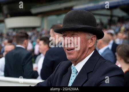 Ascot, Berkshire, UK. 4th September, 2021. A steward wears his bowler at Ascot Races. Credit: Maureen McLean/Alamy Live News Stock Photo