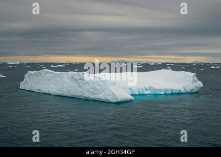 Floating icebergs in te Antarctic sea, near Antarctic Peninsula , Antartica Stock Photo