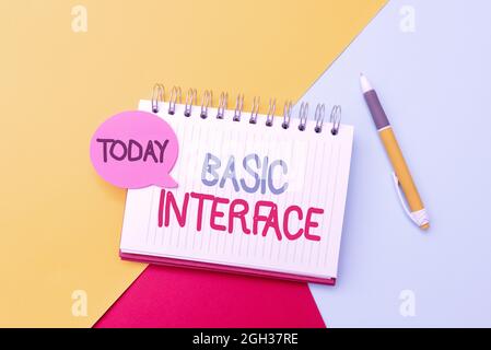 Handwriting text Basic Interface, Business concept boundary across ...