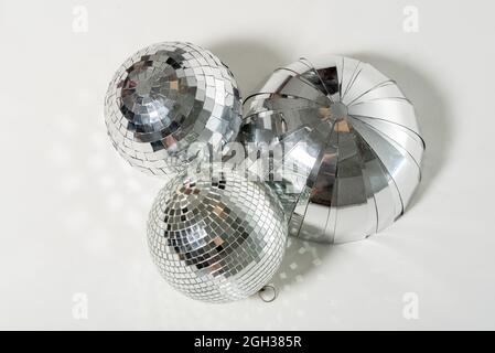 disco balls shot in studio Stock Photo