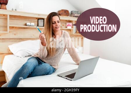 Handwriting text Video Production, Business approach process of converting an idea into a video Filmaking Watching Online Documentaries, Playing Inter Stock Photo