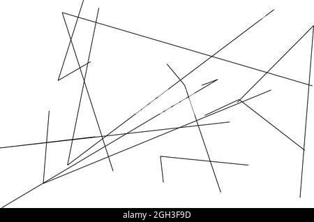 Random structure of angular, geometric lines element. Irregular ...