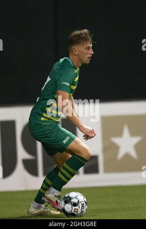 St. Petersburg, United States. 03rd Sep, 2021. St. Petersburg, FL; Tampa Bay Rowdies midfielder Laurence Wyke (27) dribbles and looks to pass during a USL soccer game against the Oakland Roots SC, Friday, September 3, 2021, at Al Lang Field. The Rowdies defeated the Roots 3-0. (Kim Hukari/Image of Sport) Photo via Credit: Newscom/Alamy Live News