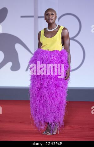 Cynthia Erivo attending the Last Night In Soho Premiere as part of the 78th Venice International Film Festival in Venice, Italy on September 04, 2021. Photo by Aurore Marechal/ABACAPRESS.COM Stock Photo