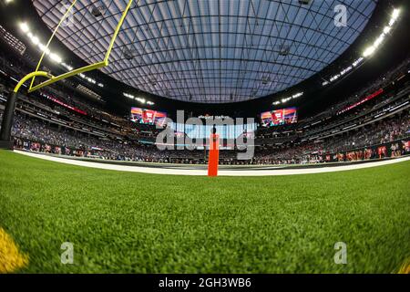 Las Vegas, NV, USA. 04th Sep, 2021. An interior view of a pylon prior to the start of inaugural 2021 Good Sam Vegas Kickoff Classic featuring the BYU Cougars and the Arizona Wildcats at Allegiant Stadium in Las Vegas, NV. Christopher Trim/CSM/Alamy Live News Stock Photo