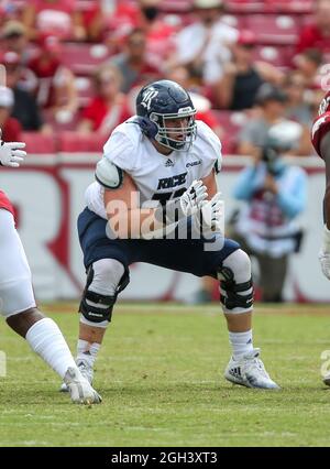September 4, 2021: Rice offensive lineman Cole Garcia #73 comes off the ...