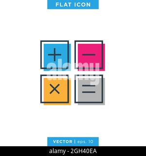 Calculator icon vector stock illustration design template. Vector eps 10. Stock Vector
