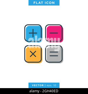 Calculator icon vector stock illustration design template. Vector eps 10. Stock Vector