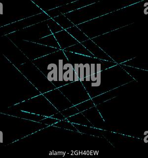 Grunge turquoise stripes background. Distress texture of spots, stains, ink, dots, scratches. Design element for textile pattern, web, grungy effect Stock Vector