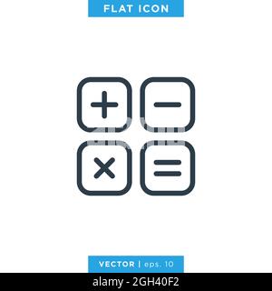 Calculator icon vector stock illustration design template. Vector eps 10. Stock Vector