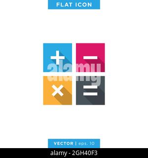Calculator icon vector stock illustration design template. Vector eps 10. Stock Vector