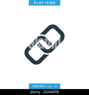 Chain icon vector stock illustration design template. Vector eps 10. Stock Vector