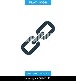 Chain icon vector stock illustration design template. Vector eps 10. Stock Vector