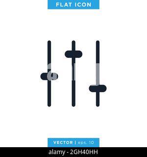 Equalizer icon vector stock illustration design template. Vector eps 10. Stock Vector