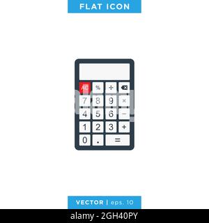Calculator icon vector stock illustration design template. Vector eps 10. Stock Vector