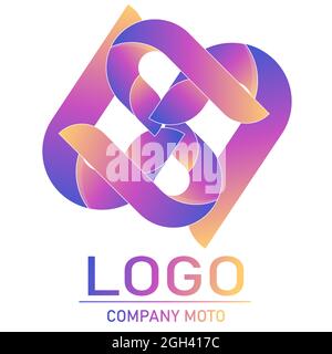 Vector illustration of professional abstract logo design, business logo design for company logo on white background. Stock Vector
