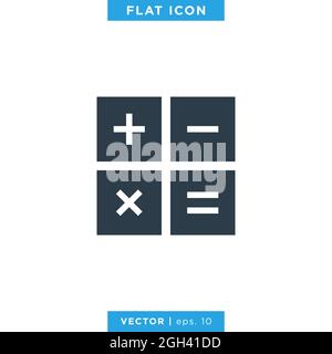 Calculator icon vector stock illustration design template. Vector eps 10. Stock Vector