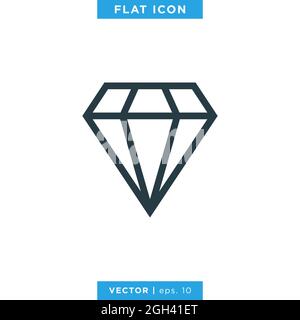 Diamond icon vector stock illustration design template. Vector eps 10. Stock Vector