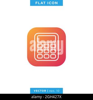 Calculator icon vector stock illustration design template. Vector eps 10. Stock Vector