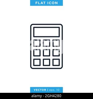 Calculator icon vector stock illustration design template. Vector eps 10. Stock Vector