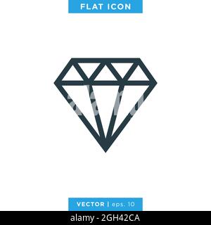Diamond icon vector stock illustration design template. Vector eps 10. Stock Vector