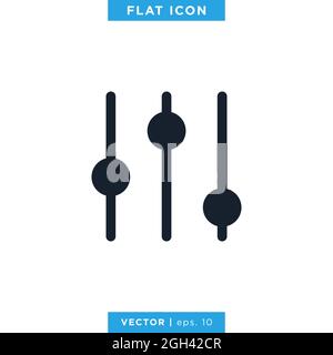 Equalizer icon vector stock illustration design template. Vector eps 10. Stock Vector