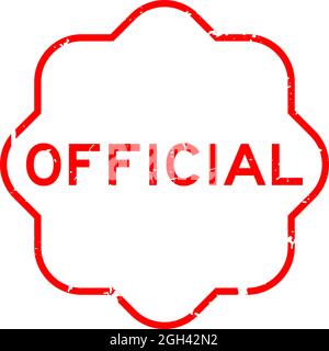 Grunge red official copy word square rubber seal stamp on white ...