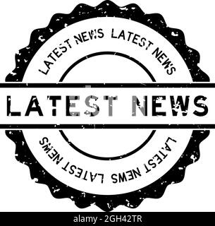 Grunge black breaking news word rubber seal stamp on white background ...