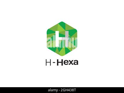 H-Hexa logo design template. Stock Vector