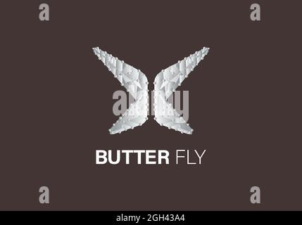 butter fly logo design template. Stock Vector