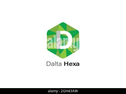Hexa D letter logo design template. Stock Vector