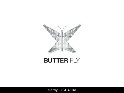 butter fly logo design template. Stock Vector