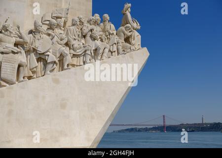 Portugal Lisbon - Padrao dos Descobrimentos Concrete monument to maritime explorers Stock Photo