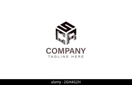 Letter SCR Logo, Three Letter Logo, Alphabet S C R Hexagon Shape Vector Icon Template Stock Vector
