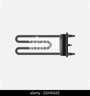 Realistic vector icon of the heating element in the washing machine. The logo. Stock Vector