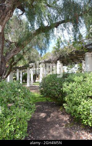 Landscape with scenic view of Presidio Park in San Diego California USA. Stock Photo