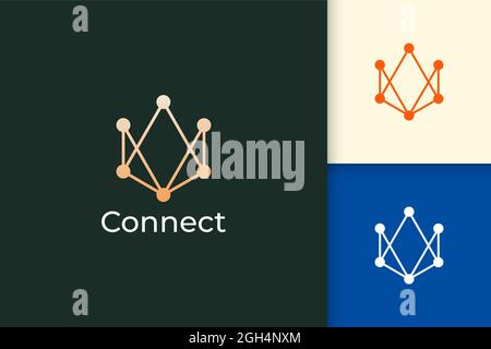 Digital data or connect logo concept for technology company Stock Vector